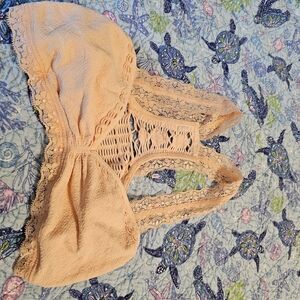 NWOT Free People Peach Lace Bralette XS/S